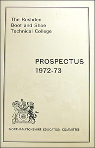 The front cover of the prospectus for 1972 - 1973
