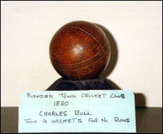 The cricket ball used in 1880