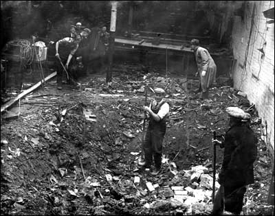 Damage after the bomb in 1940