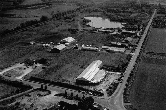 aerial view of the site of the new factory