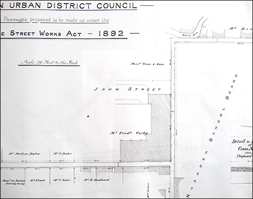 A plan showing the footpath