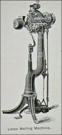 A riveting or loose nailing machine circa late 19th century