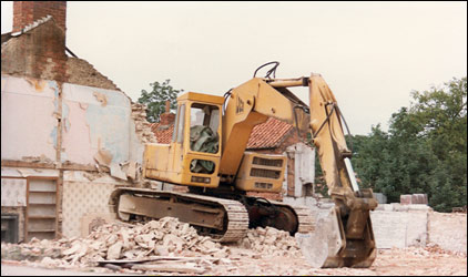 The demolition well under way