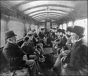 Inside the first train