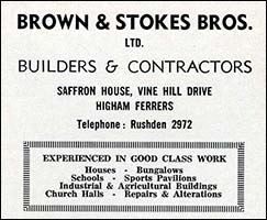 Advert for Brown & Stokes Bros.