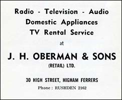 Advert for J.H.Oberman & Sons