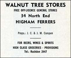 Advert for Walnut Tree Stores