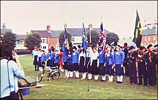 with the flags