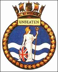 The Badge of HMS Unbeaten