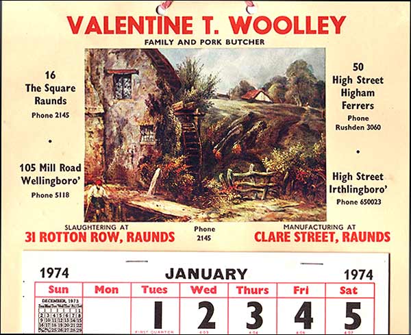 1974 calendar