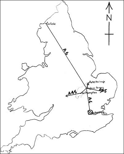 Map showing Higham 