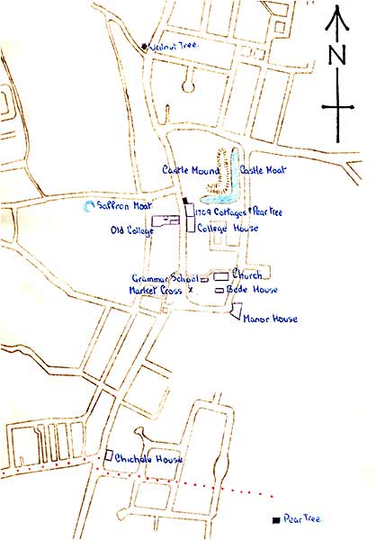 Plan showing historical monuments