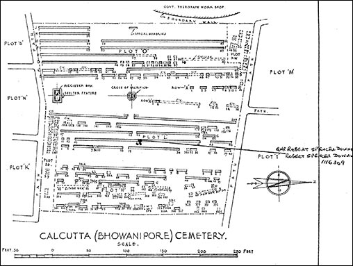 Map of the cemetery