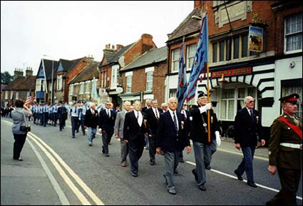 Veterans marching