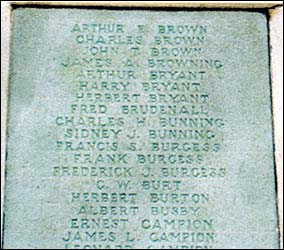 The panel on Rushden's memorial