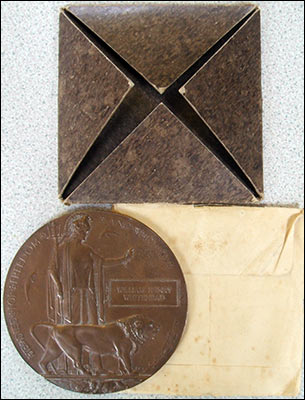 The envelope in which the coin was despatched