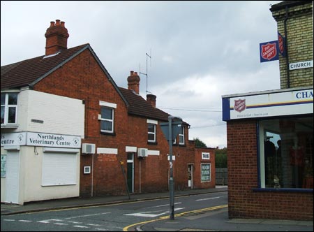 The end of the building is now a taxi office