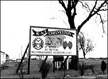 RAF&nbsp;Chelveston sign