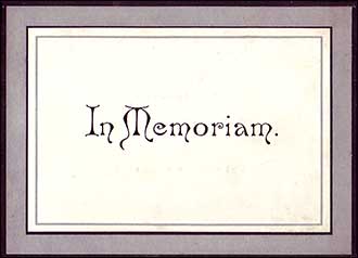 Mortuary card