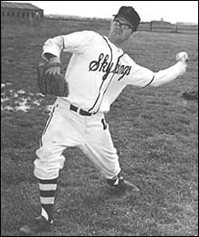 Frank playing baseball