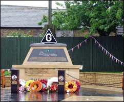 The memorial & wreaths