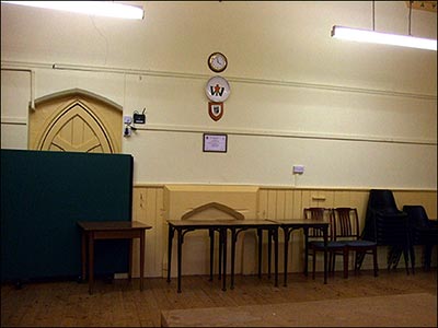an old fireplace preserved