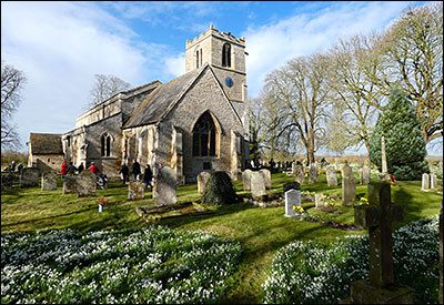 Snowdrops around the Church
