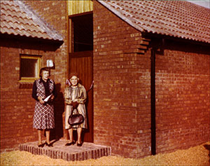 Outside the hall just before Edith declared it "open"