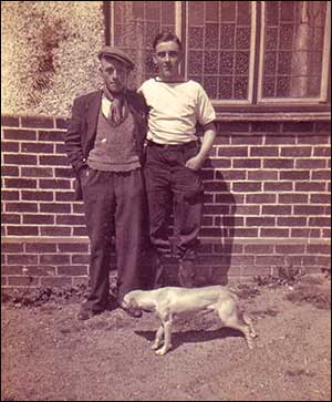 Frank and his father outside the Swan