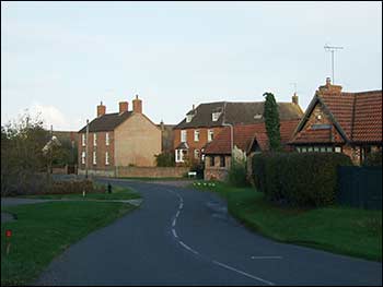Main road with new housing