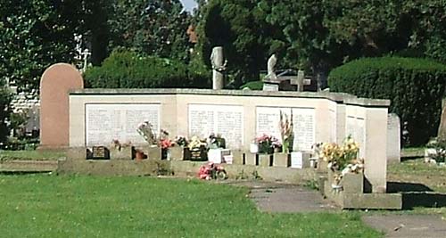 Section W where ashes are buried, looking towards section H