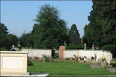 Walls near section B of the cemetery