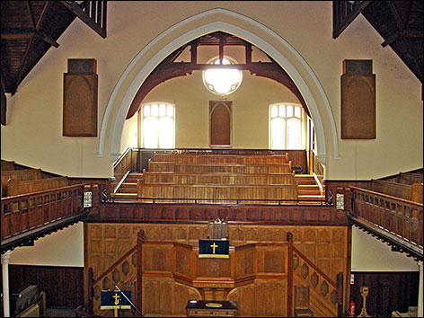 choir stalls and pulpit