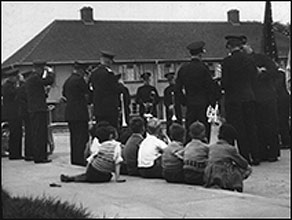 The band would tour the streets in the 1950s