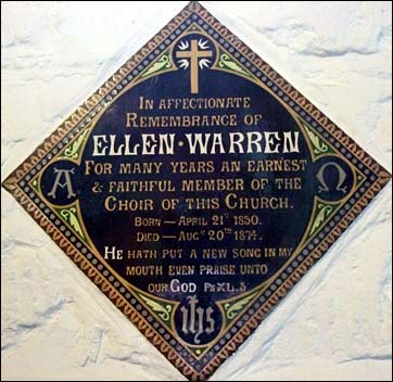 Plaque to Ellen Warren