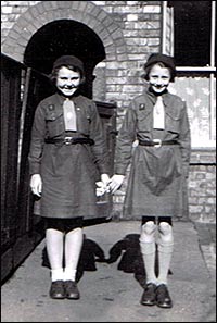 in Brownie uniform