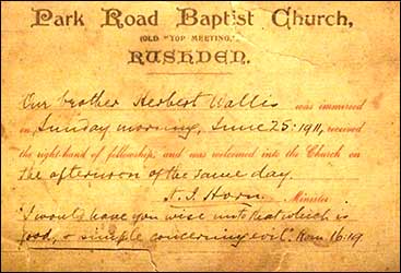 Baptism certificate