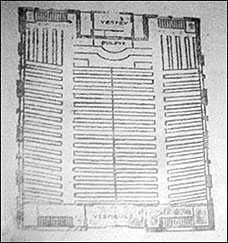 Drawing of the ground plan of the proposed new chapel.