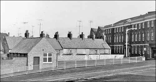 Co-op Coal Office & Orchard Place cottages behind