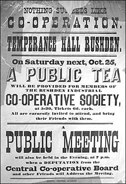 Poster for a public tea & meeting