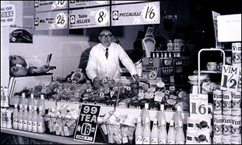 Inside the grocery department