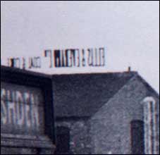 Detail of the Sign above the roof