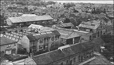 From the gas works over the town
