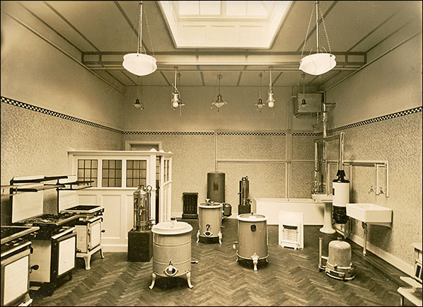 back of the showroom