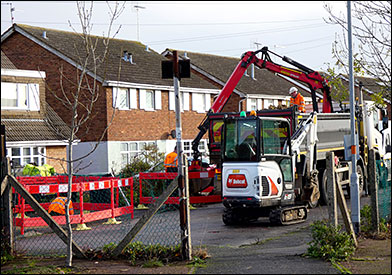 holes being dug