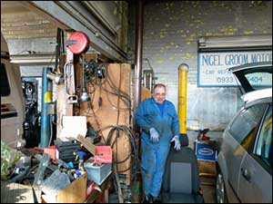 Nigel inside the workshop