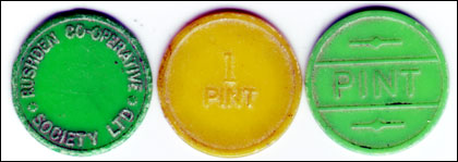 plastic milk tokens