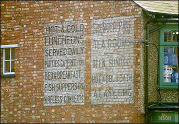 Painted advert in 1986
