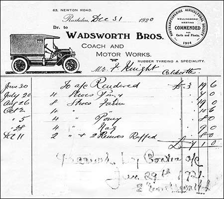 Bert Scroxton & Sons receipt