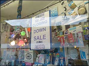 Closing Down sign